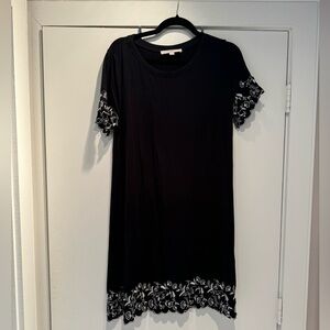 Loft black swing dress